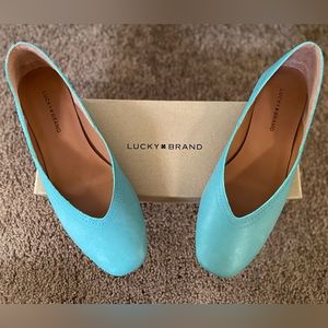 Lucky Brand Alba Skimmer Flats in Bristol Blue Sz 8